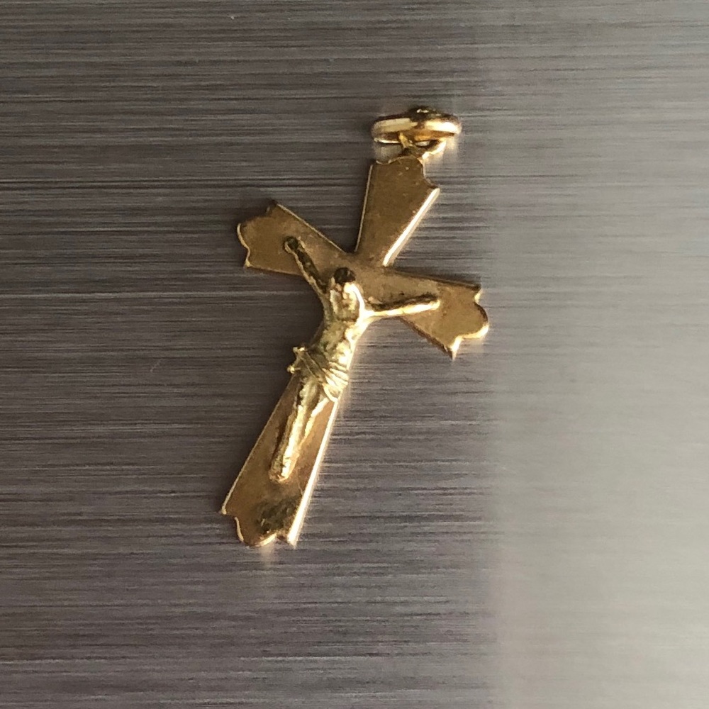 14K Yellow Gold Crucifix Pendant, 1 gram - NWOT